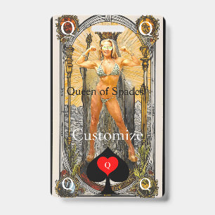 Tarot Card Queen of Spades Thunder_Cove ID Badge
