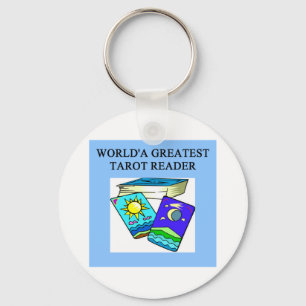 tarot card reader reading design key ring