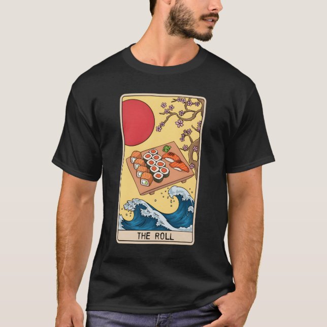 Tarot Card Reader Sushi Sushi Eater Japanese Food T-Shirt (Front)