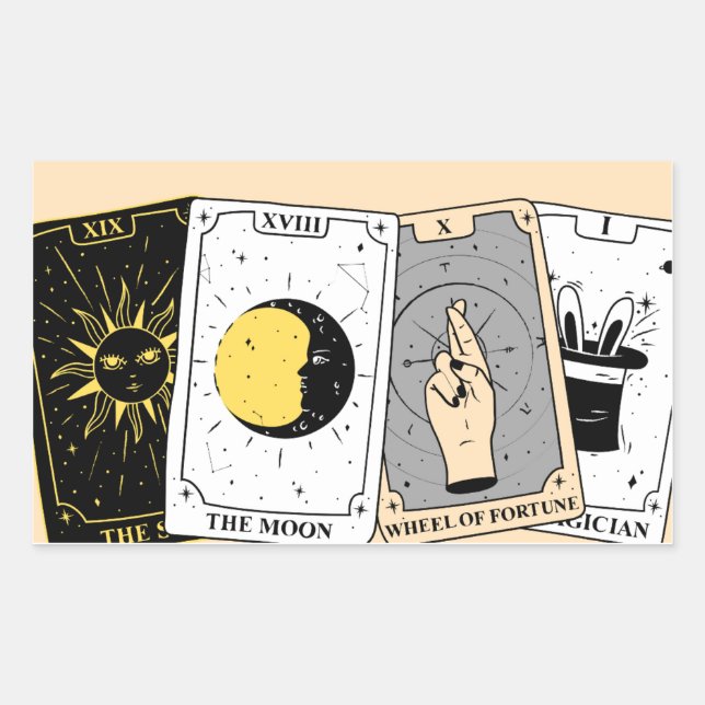 Tarot Card  Rectangular Sticker (Front)
