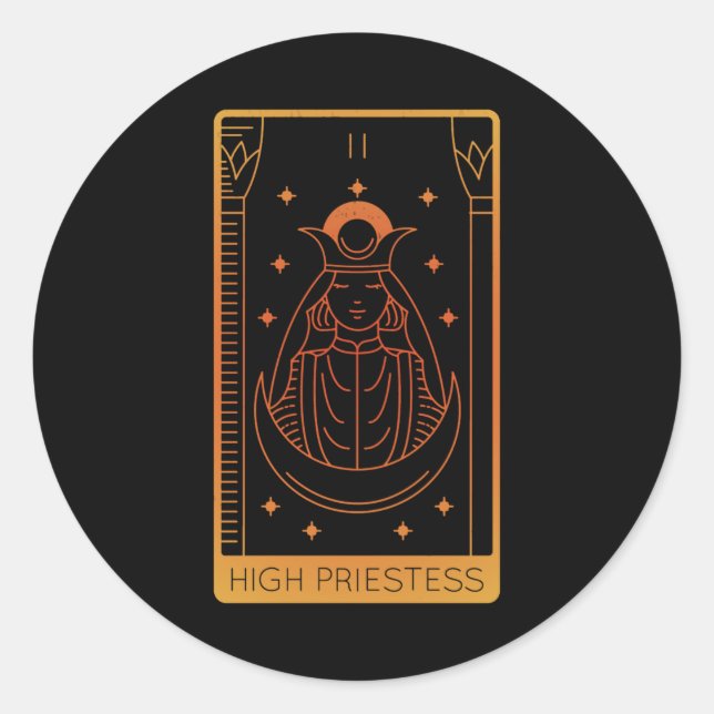 Tarot Card Shirts For Women Occult The High Classic Round Sticker (Front)