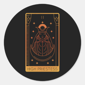 Tarot Card Shirts For Women Occult The High Classic Round Sticker