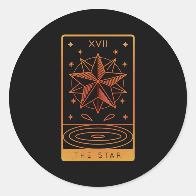Tarot Card Shirts For Women Occult The Star Tarot Classic Round Sticker (Front)