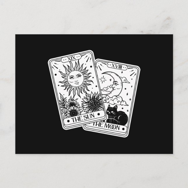 Tarot Card Sin and Moon, Cat (Front)