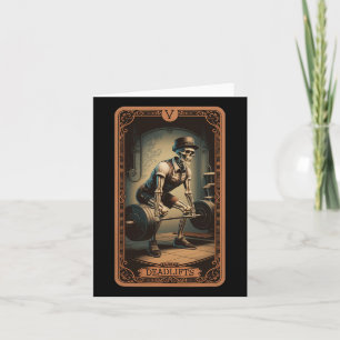 Tarot Card Skeleton Deadlifts Powerlifting Weightl