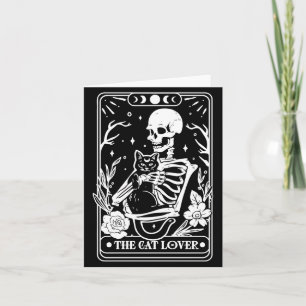 Tarot Card Skeleton The Black Cat Lovers Halloween