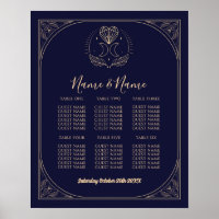 Tarot Card Table 6 Seating Plan Wedding Star Moon