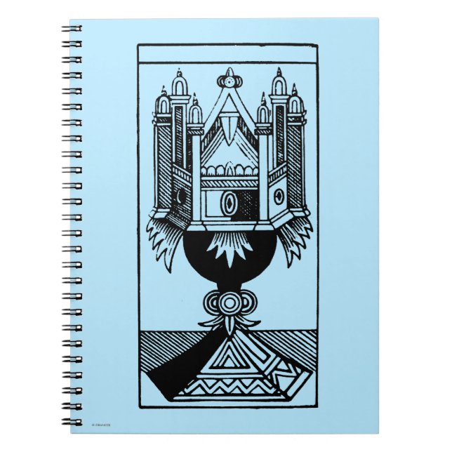 Tarot Card: The Ace Of Cups Spiral Notebook (Front)