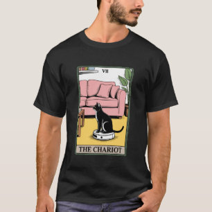 Tarot Card The Chariot Cat Robot Vacuum Cleaner Fu T-Shirt