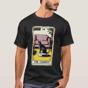 Tarot Card The Chariot Cat Robot Vacuum Cleaner Fu T-Shirt