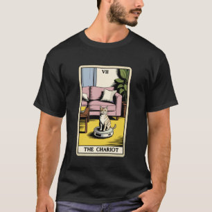 Tarot Card The Chariot Cat Robot Vacuum Cleaner Fu T-Shirt