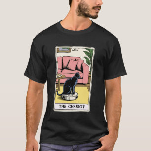 Tarot Card The Chariot Cat Robot Vacuum Cleaner Fu T-Shirt
