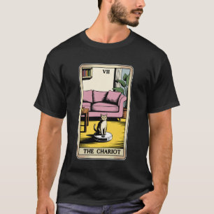 Tarot Card The Chariot Cat Robot Vacuum Cleaner Fu T-Shirt