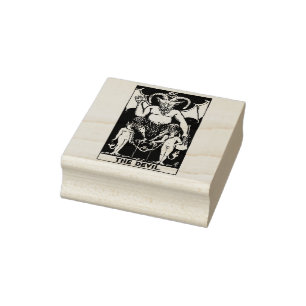 Tarot Card: The Devil: Personalised Text Rubber Stamp