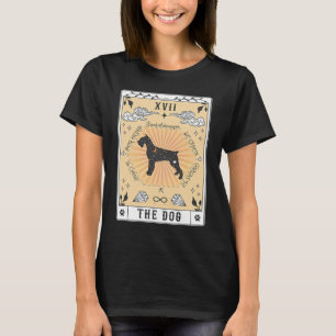 Tarot Card The Dog Giant Schnauzer Celestial Space T-Shirt