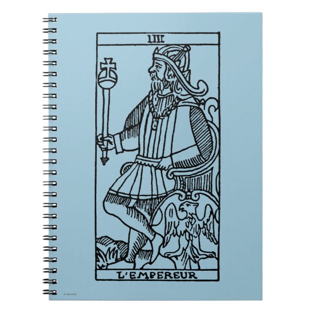 Tarot Card: The Emperor Spiral Notebook (Front)