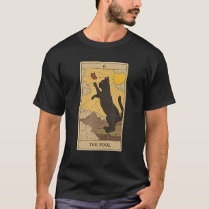 Tarot Card The Fool And Cat Cosmic Graphic Cats T-Shirt