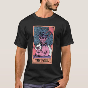 Tarot Card The Fool And Sphynx Cat Occult Graphic T-Shirt