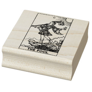 Tarot Card: The Fool: Personalised Text Rubber Stamp