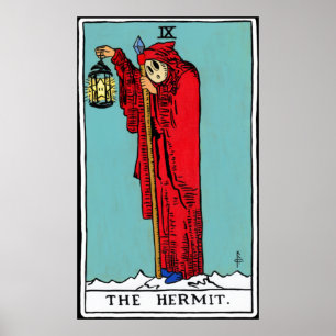 Tarot Card The Hermit Poster