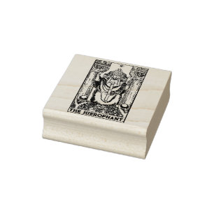 Tarot Card: The Hierophant: Personalized Text Rubber Stamp