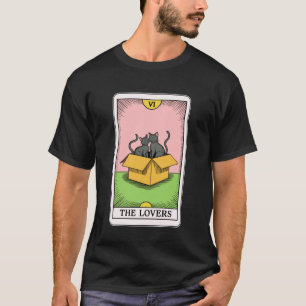 Tarot Card The Lovers Cats Cuddling Funny Cat T-Shirt