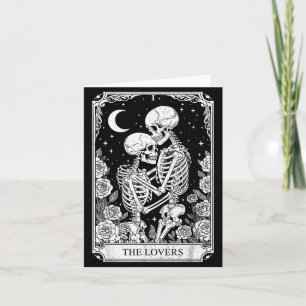Tarot Card The Lovers Skeleton Goth Halloween