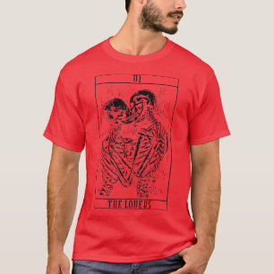 Tarot Card The Lovers - Skeleton Love Kisses Bones T-Shirt