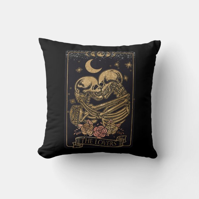 Tarot Card The Lovers -  Throw Pillow (Front)