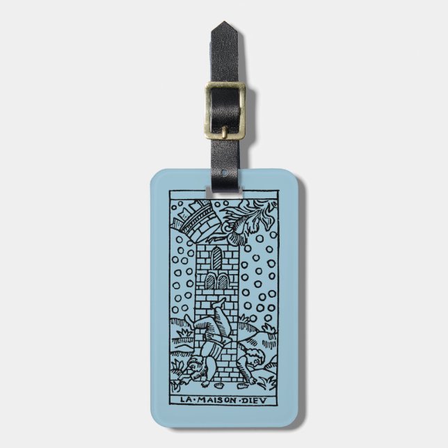 Tarot Card: The Madhouse Luggage Tag (Front Vertical)