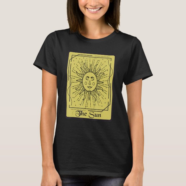 Tarot Card The Sun  Occult Mystical Cards T-Shirt (Front)