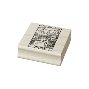 Tarot Card: The Sun: Personalized Text Rubber Stamp
