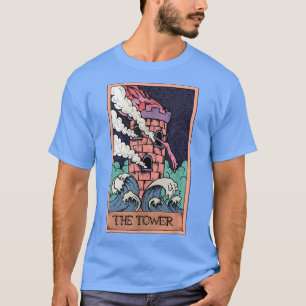 Tarot Card The Tower And Sphynx Cat Lover Occult G T-Shirt