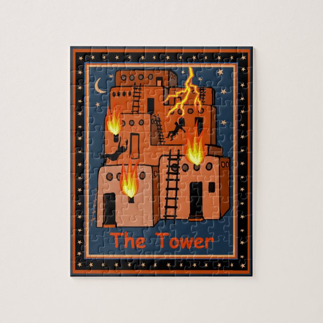 TAROT CARD - THE TOWER JIGSAW PUZZLE (Vertical)