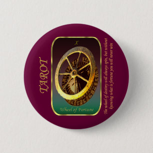 Tarot Card - Wheel of Fortune 6 Cm Round Badge