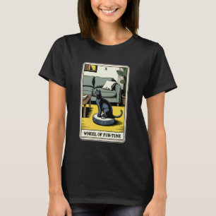 Tarot Card Wheel of Fur-Tune Cat Robot Vacuum Clea T-Shirt