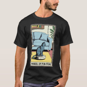 Tarot Card Wheel of Fur-Tune Cat Robot Vacuum Clea T-Shirt