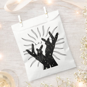 Tarot Cards Bridal Shower Wedding B + W Favour Bags