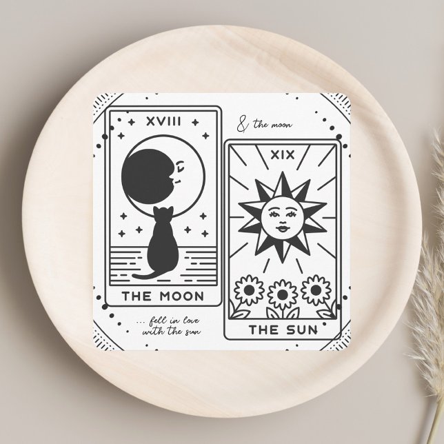 Tarot Cards | Bridal Shower | Wedding | Modern B+W (Creator Uploaded)