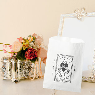 Tarot Cards Bridal Shower Wedding Modern B+W Favour Bags