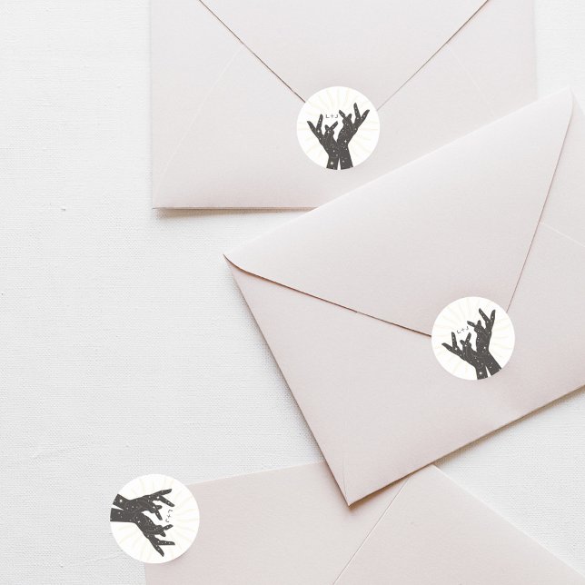 Tarot Cards | Bridal Shower | Wedding | Neutrals Classic Round Sticker (Creator Uploaded)