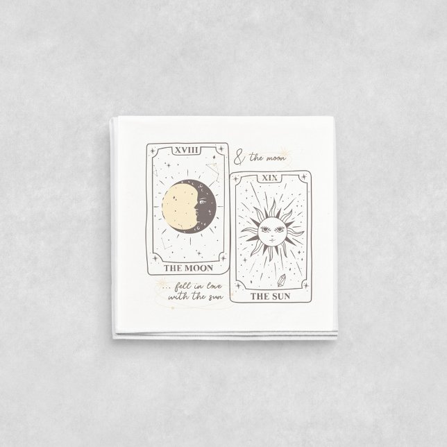 Tarot Cards | Bridal Shower | Wedding | Neutrals Napkin (Creator Uploaded)