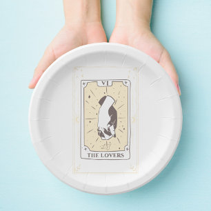 Tarot Cards   Bridal Shower   Wedding   Neutrals Paper Plate