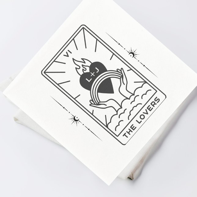 Tarot Cards | Bridal Shower | Wedding | Tarot B+W Napkin (Creator Uploaded)