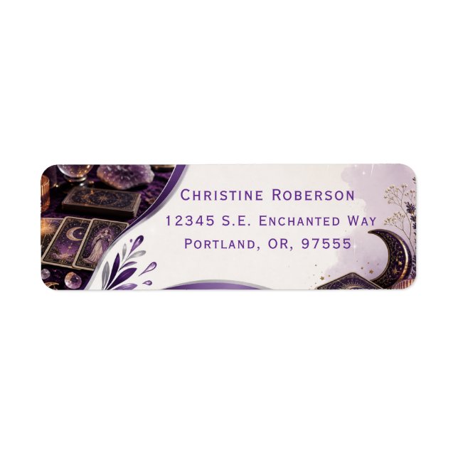 Tarot Cards Custom Return Address (Front)
