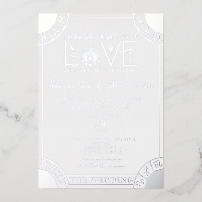 Tarot Celestial Wedding Zodiac Signs Evil Eye Moon (Front)