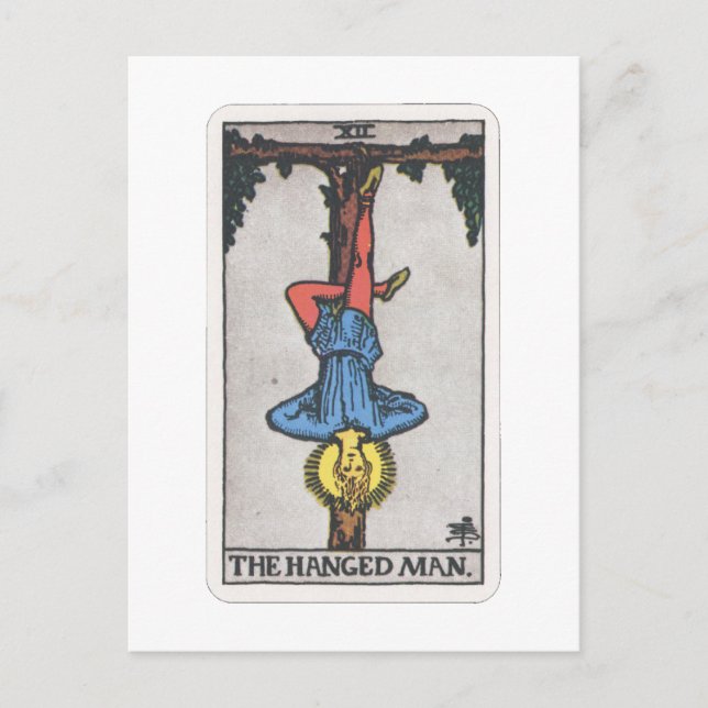 Tarot Der Gehängte The hanged Man Postcard (Front)