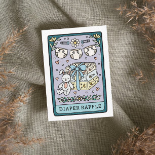 Tarot Diaper Raffle Boy Baby Shower Enclosure Card