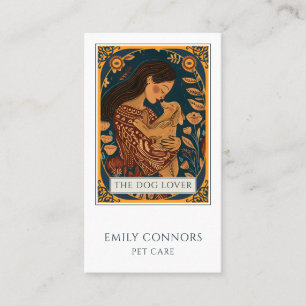Tarot Dog Lover In Home Pet Sitting Business Card