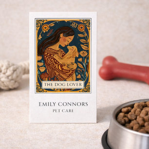 Tarot Dog Lover In Home Pet Sitting Business Card